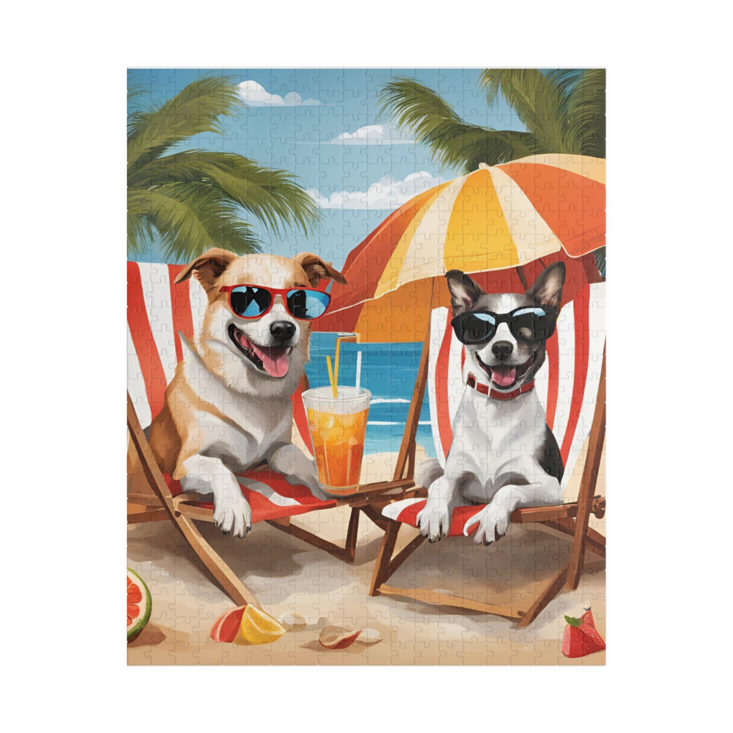 Pawsitive Beach Vibes Jigsaw Puzzle - Dudley’s Doggie Den