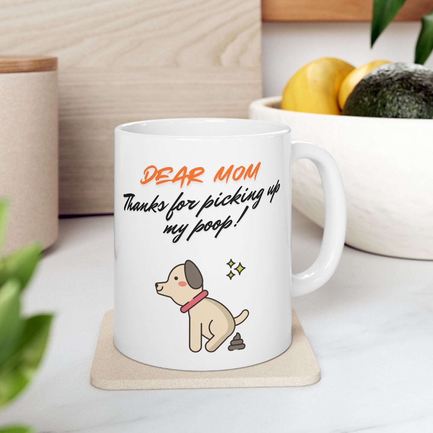 Mom Thank You Ceramic Mug - Ideal Gift for Coffee Lovers - Dudley’s Doggie Den
