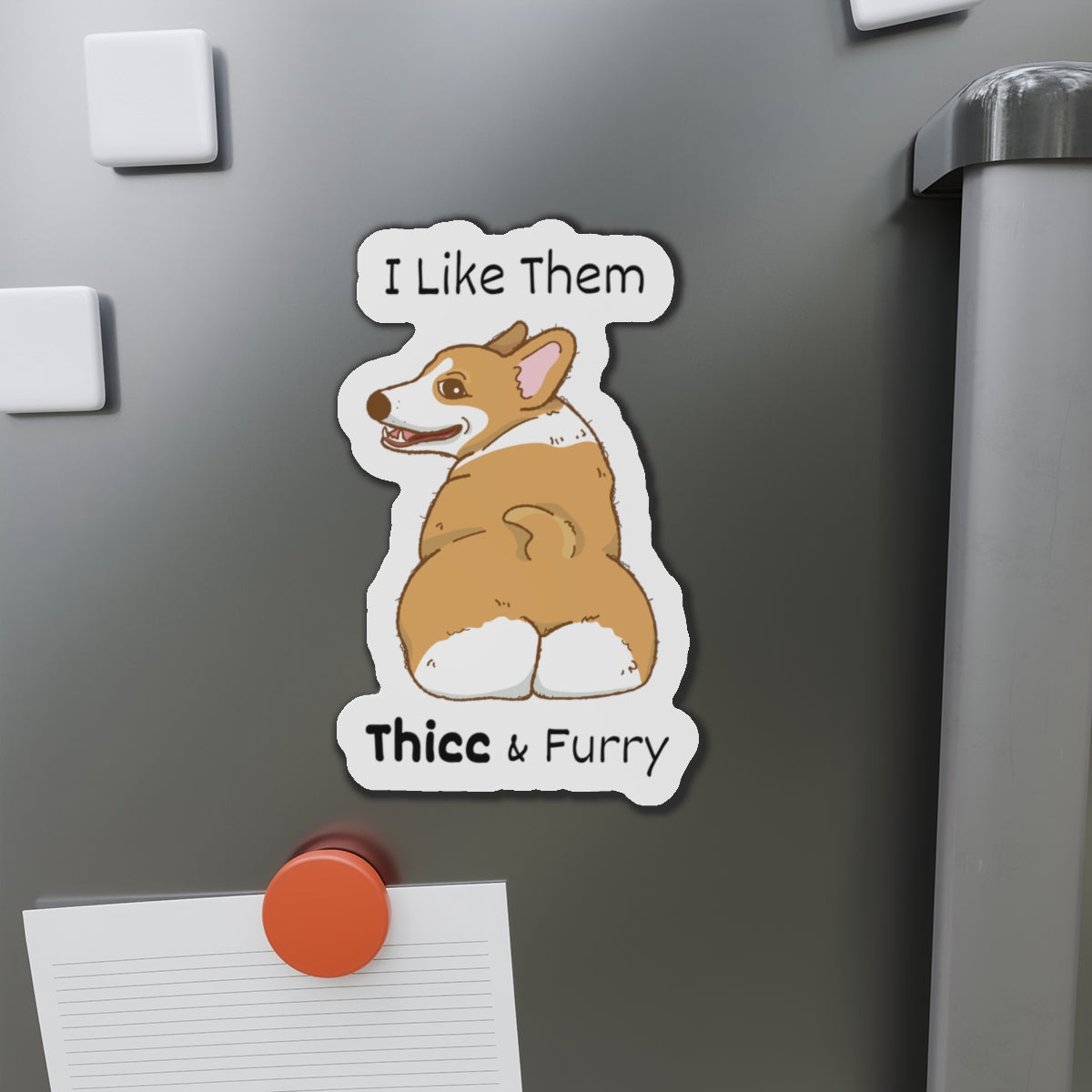 Thicc & Furry Corgi Magnet - Dudley’s Doggie Den