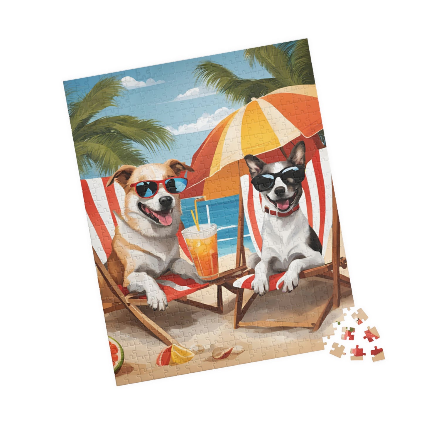 Pawsitive Beach Vibes Jigsaw Puzzle - Dudley’s Doggie Den