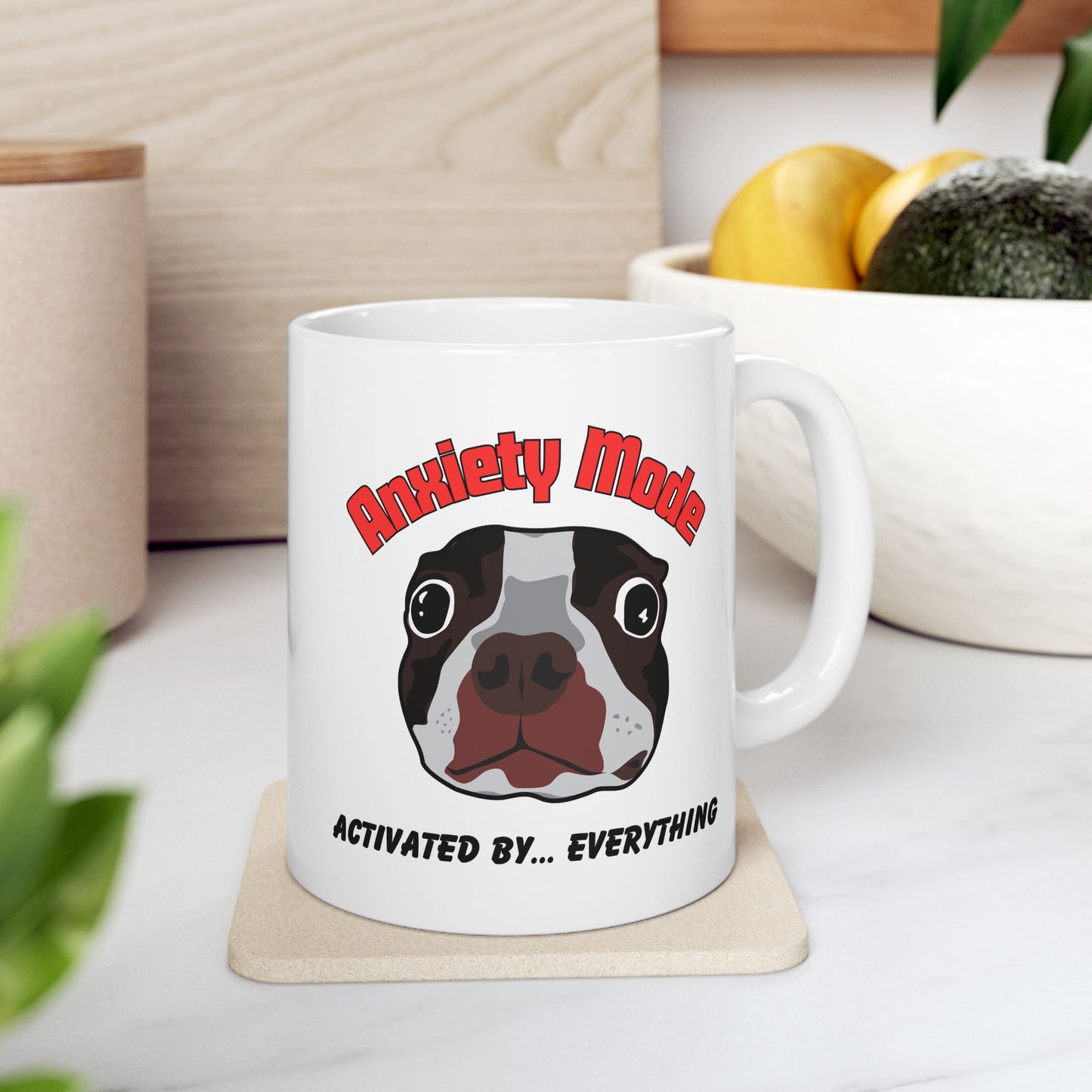 Anxious Boston Terrier Mug - Dudley’s Doggie Den