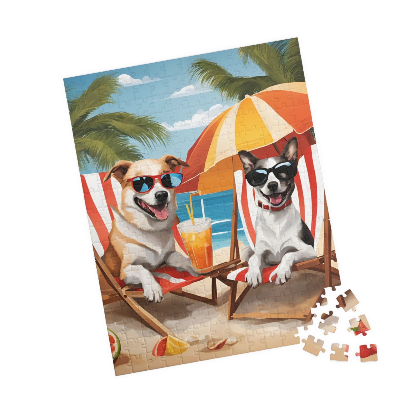 Pawsitive Beach Vibes Jigsaw Puzzle - Dudley’s Doggie Den
