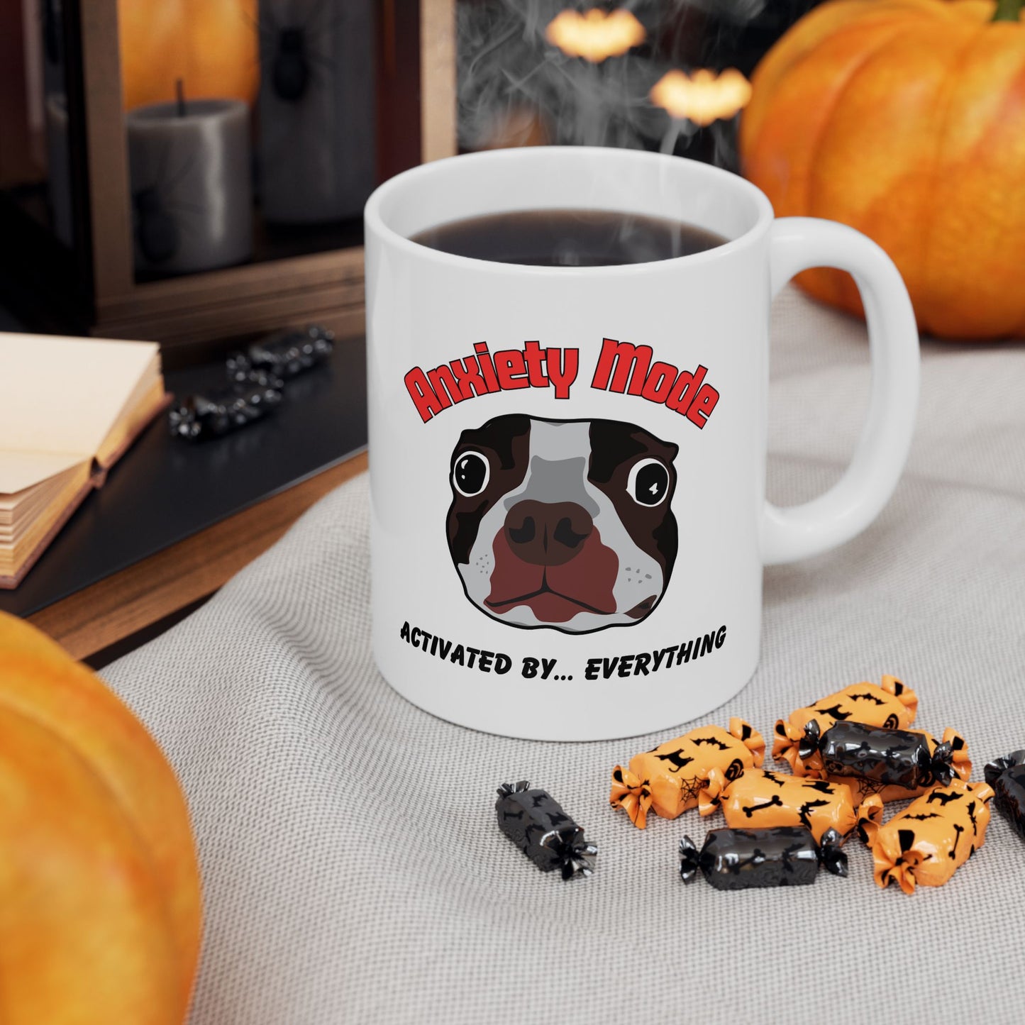 Anxious Boston Terrier Mug - Dudley’s Doggie Den
