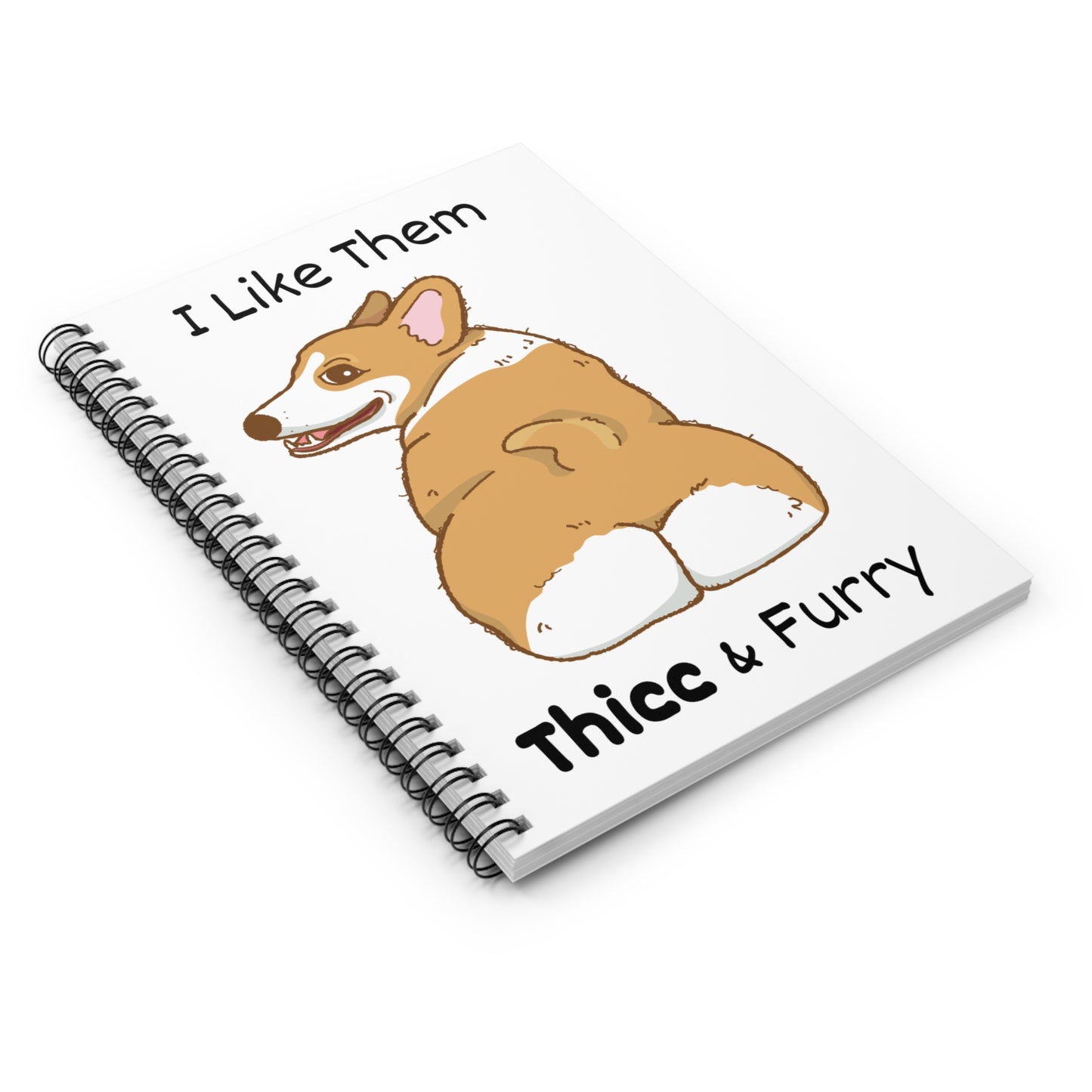 Thicc Corgi Spiral Notebook - Dudley’s Doggie Den