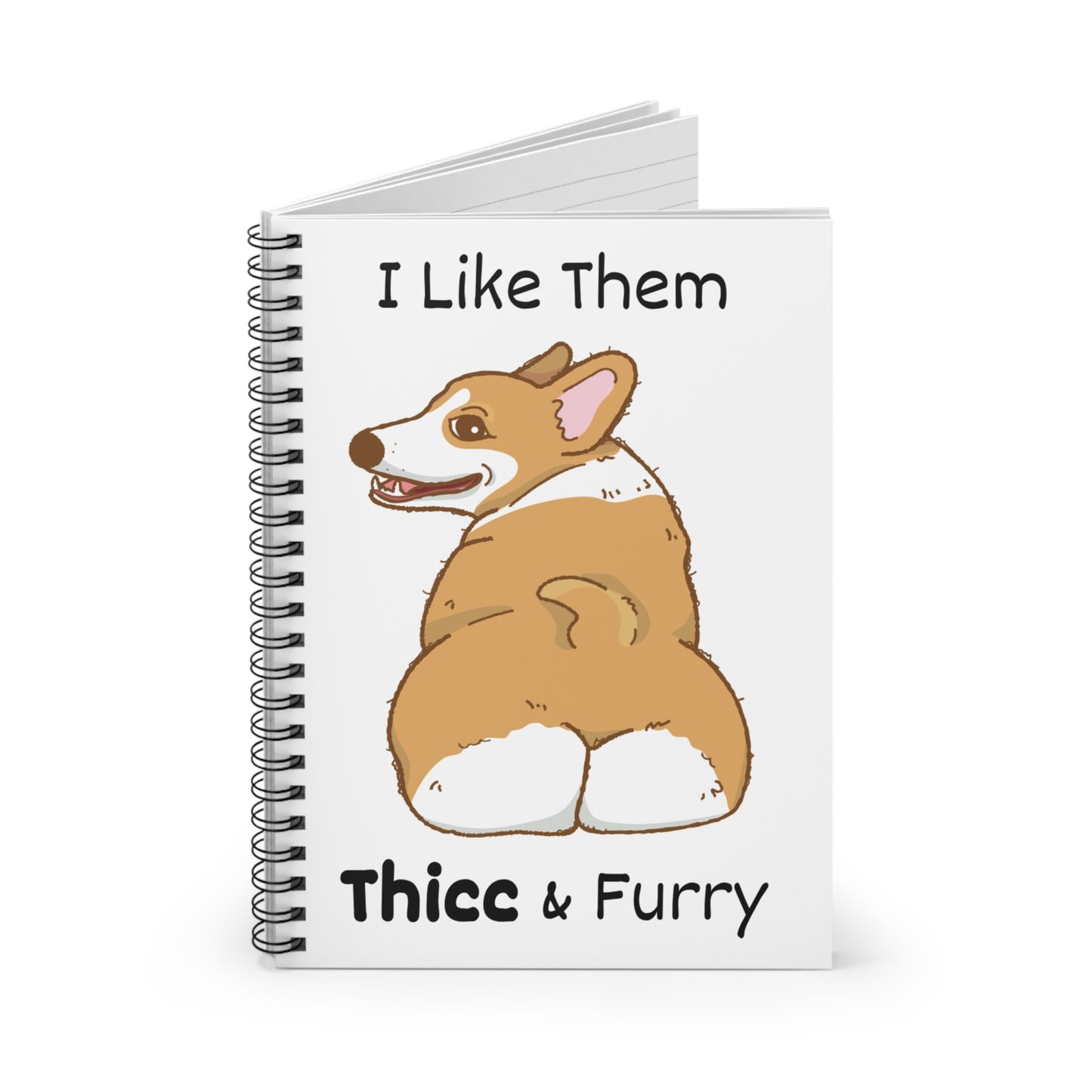 Thicc Corgi Spiral Notebook - Dudley’s Doggie Den