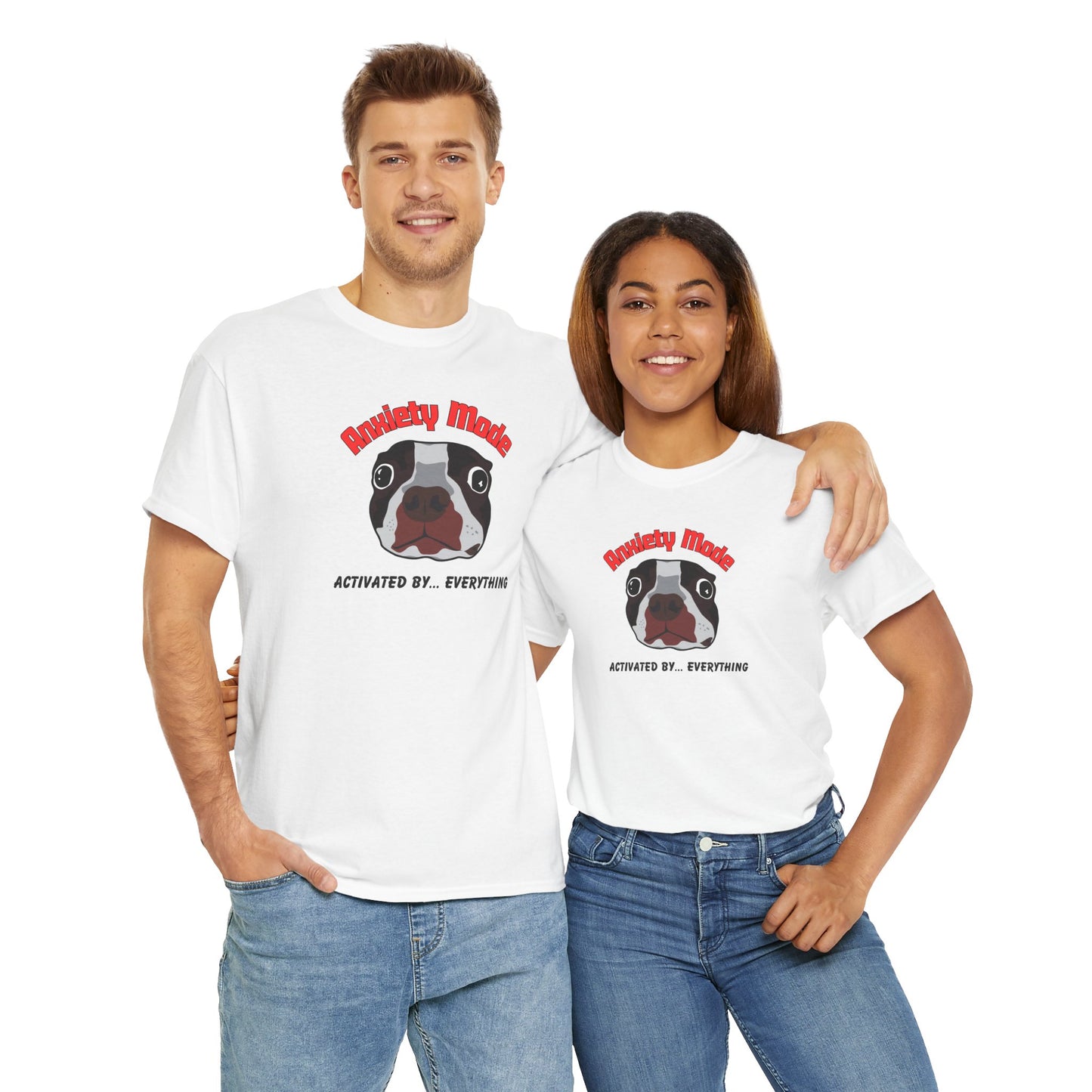 Boston Terrier Anxiety Mode Tee - Dudley’s Doggie Den