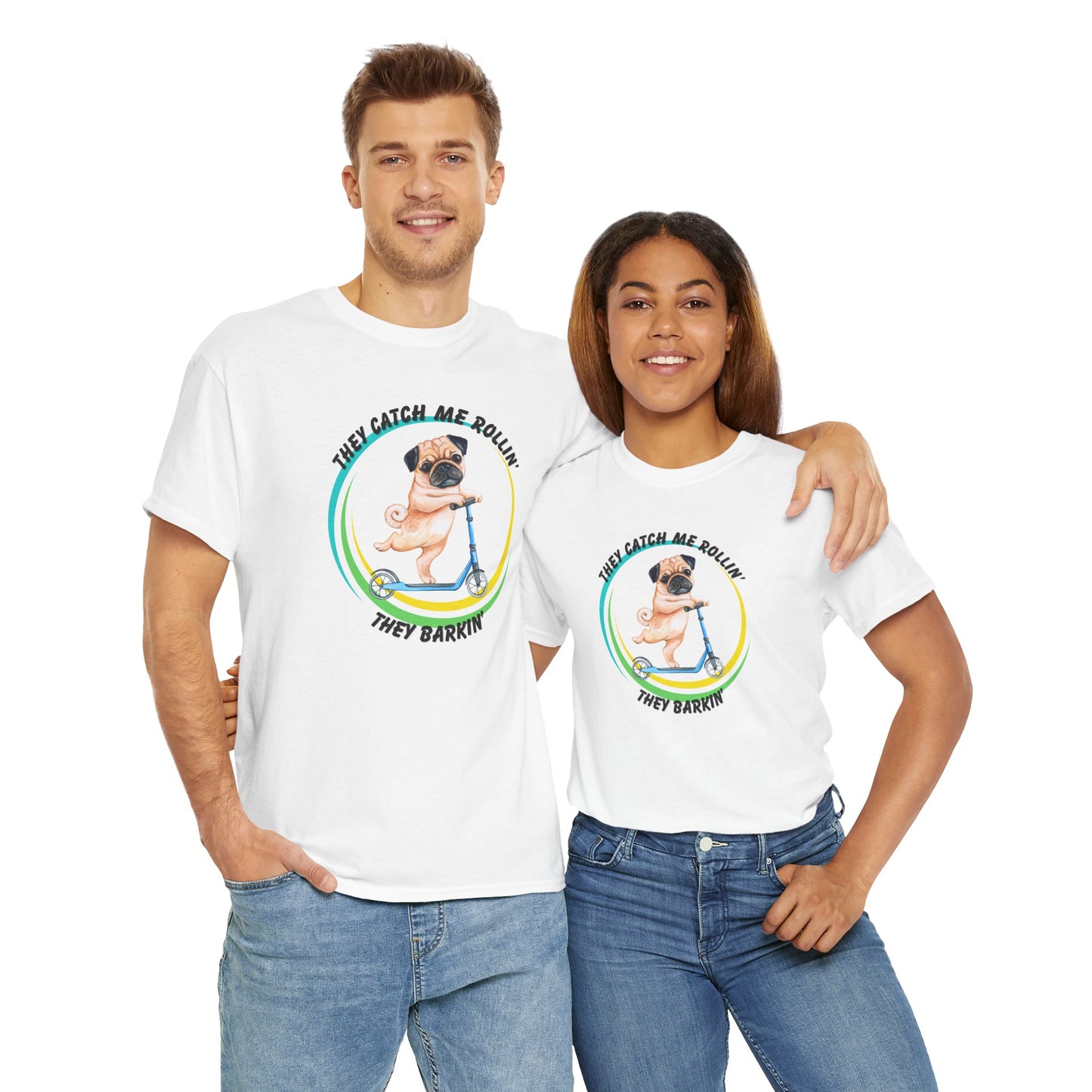 Rollin' Pug Tee - Dudley’s Doggie Den