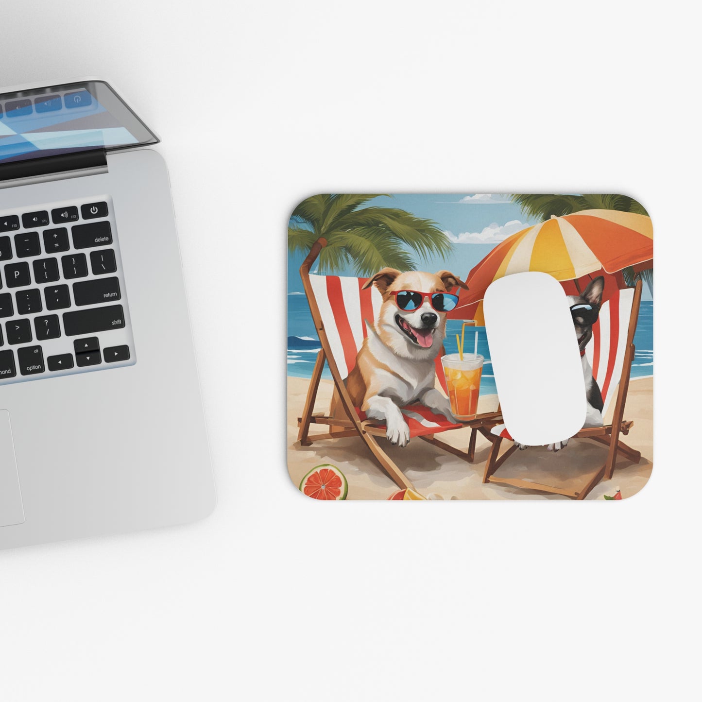 Beach Bum Pups Mouse Pad - Dudley’s Doggie Den