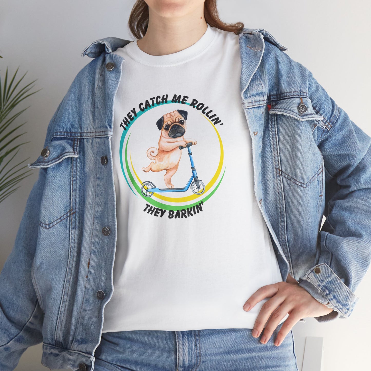 Rollin' Pug Tee - Dudley’s Doggie Den