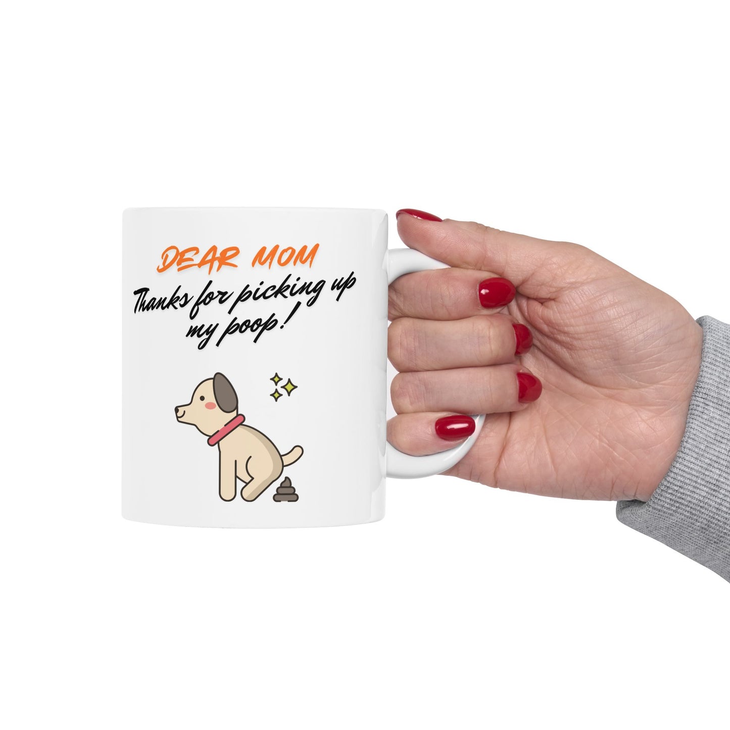 Mom Thank You Ceramic Mug - Ideal Gift for Coffee Lovers - Dudley’s Doggie Den