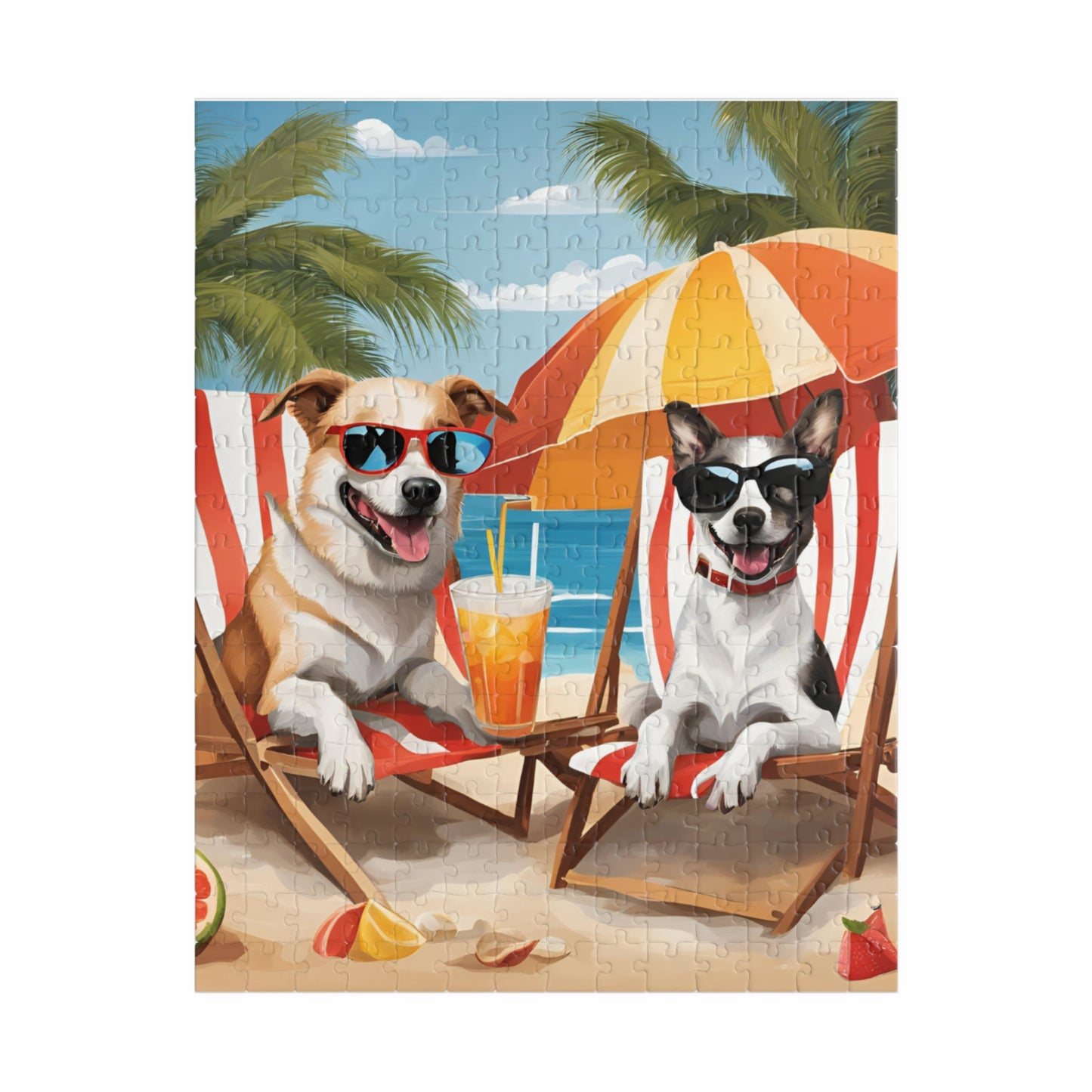 Pawsitive Beach Vibes Jigsaw Puzzle - Dudley’s Doggie Den