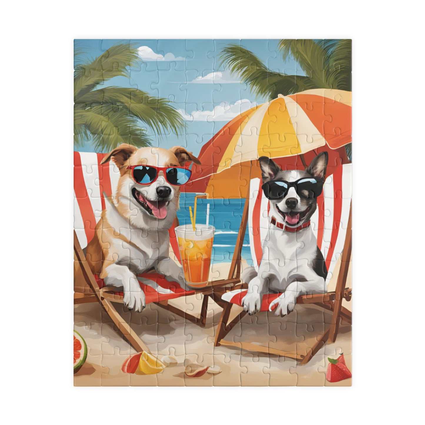 Pawsitive Beach Vibes Jigsaw Puzzle - Dudley’s Doggie Den