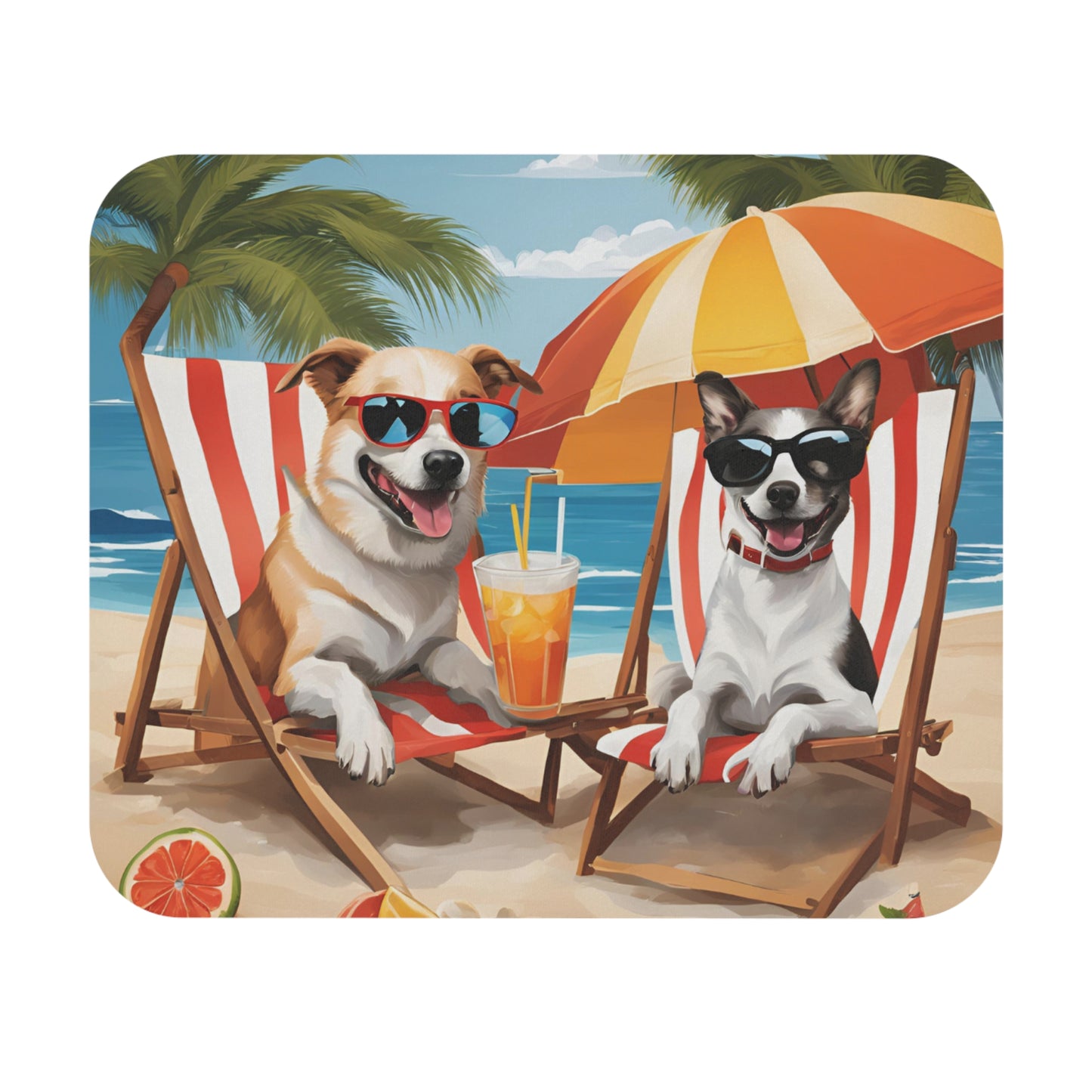 Beach Bum Pups Mouse Pad - Dudley’s Doggie Den