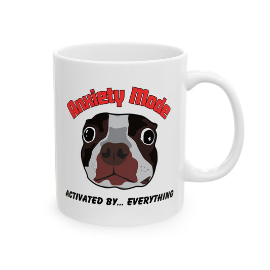 Anxious Boston Terrier Mug - Dudley’s Doggie Den