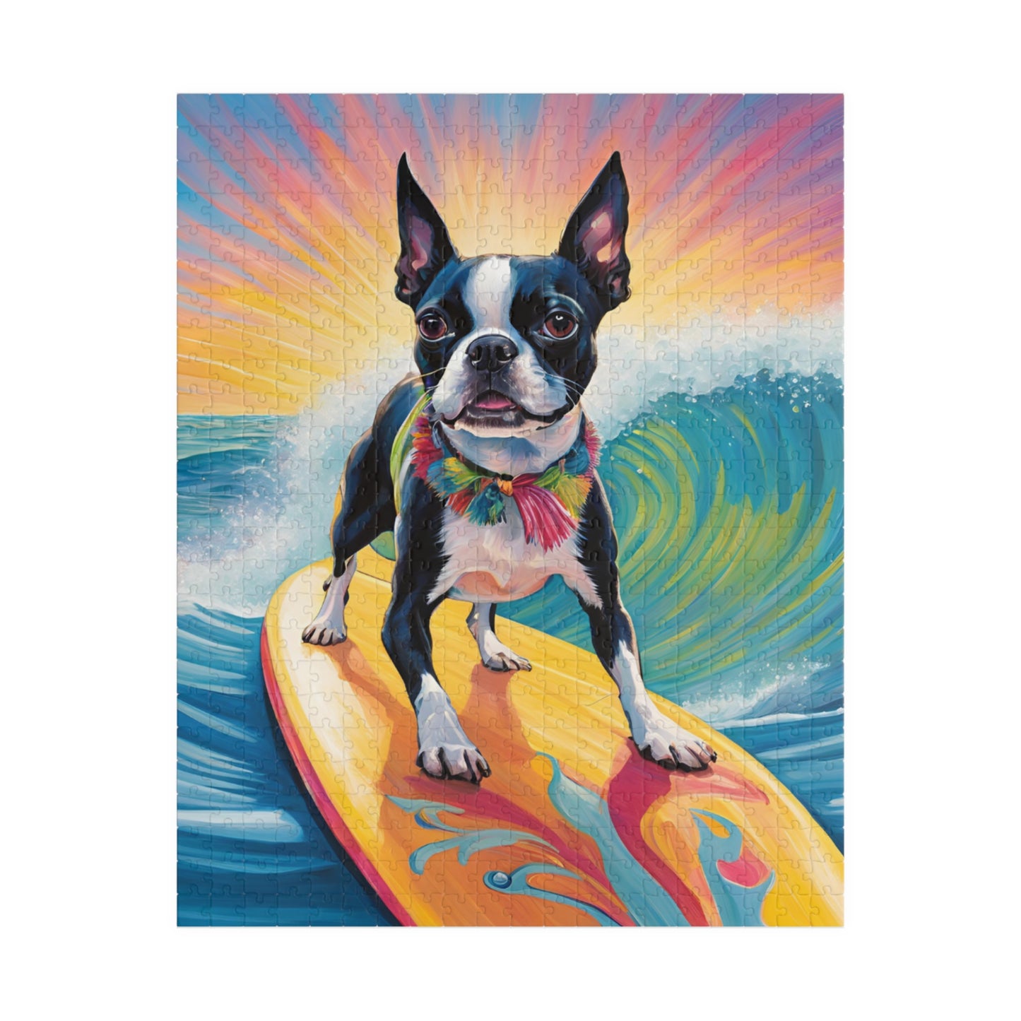 Boston Terrier Wave Rider! - Dudley’s Doggie Den
