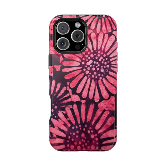 Floral Magnetic Tough Case for iPhone, Vibrant Flower Design, Unique Phone Cover, Trendy Gift for Her, Durable Protection - Dudley’s Doggie Den