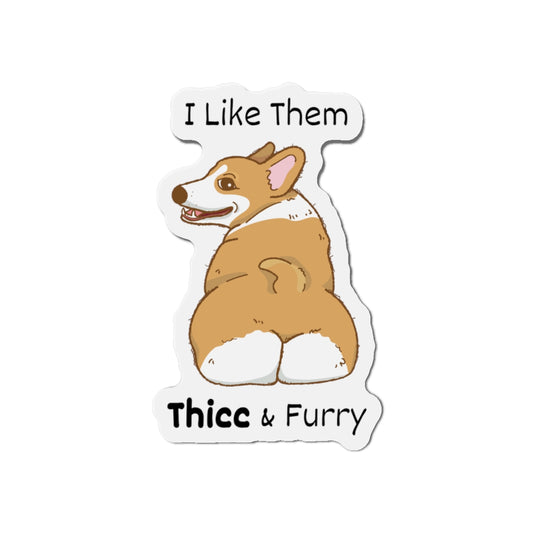 Thicc & Furry Corgi Magnet - Dudley’s Doggie Den