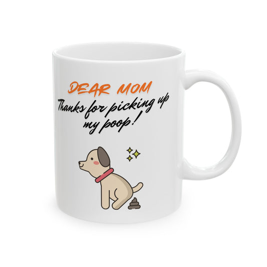 Mom Thank You Ceramic Mug - Ideal Gift for Coffee Lovers - Dudley’s Doggie Den