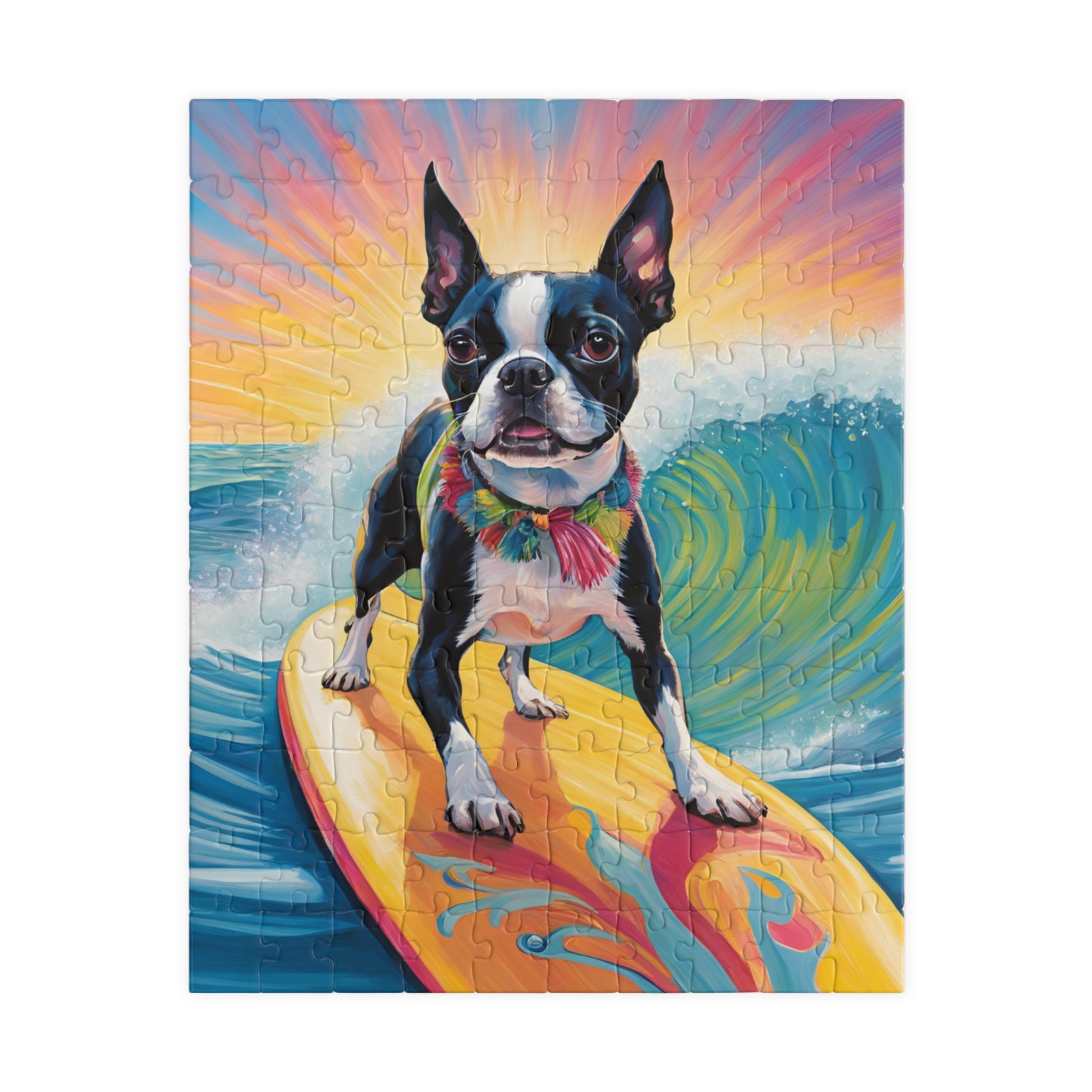Boston Terrier Wave Rider! - Dudley’s Doggie Den