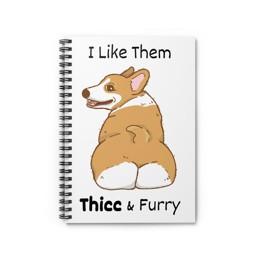 Thicc Corgi Spiral Notebook - Dudley’s Doggie Den