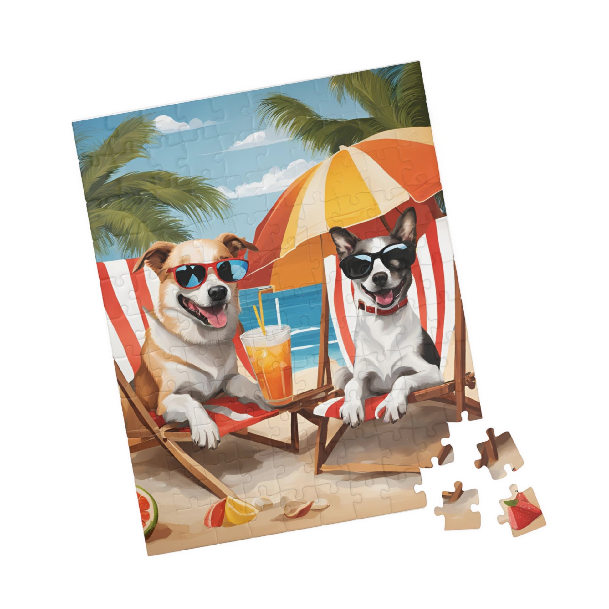 Pawsitive Beach Vibes Jigsaw Puzzle - Dudley’s Doggie Den